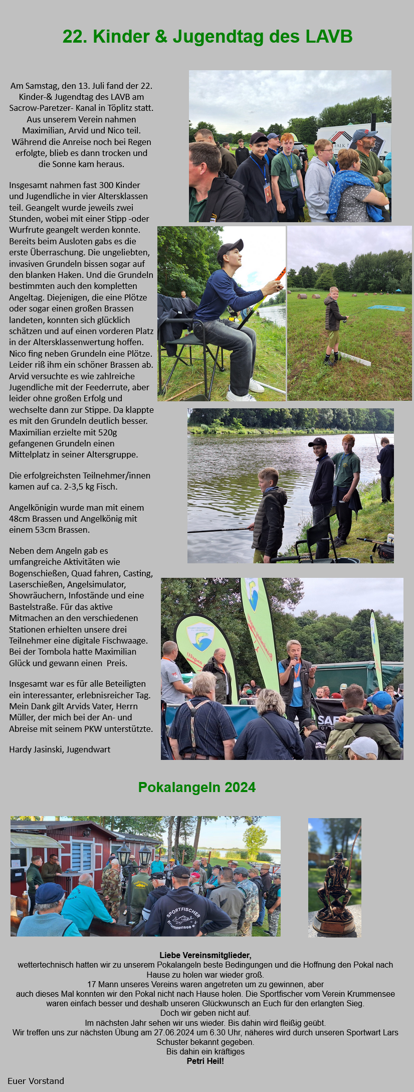 juli 2024 22. Kinder & Jugend Tplitz Pokal Krummensee